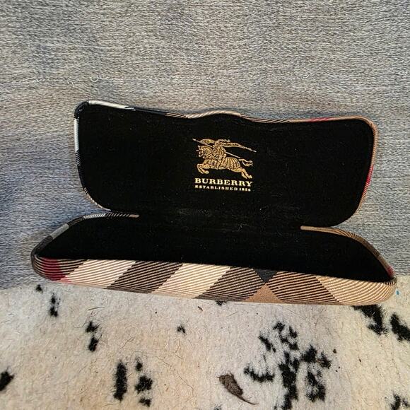 Burberry Nova Check Eyeglasses Sunglasses Case Only 6" Unisex Hard Case Plaid - Picture 3 of 5